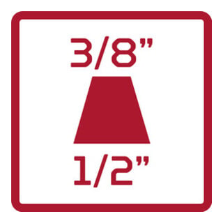 Gedore R67500007 Reduzierstück 1/2" x 3/8" 4-kant 40 mm