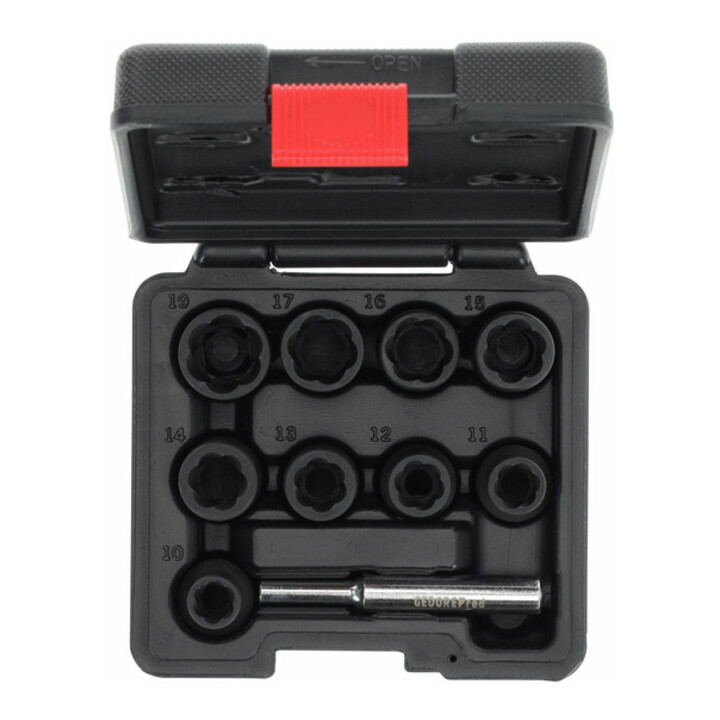 Gedore R68003010 Spiralnutenausdreher 1/2" 10-19mm 10-teilig