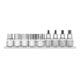 Gedore R68008009 Schraubendrehereinsätze 1/2 + Leiste 9-teilig