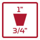 Gedore R77300011 Rallonge 3/4" x 1" carré 58 mm