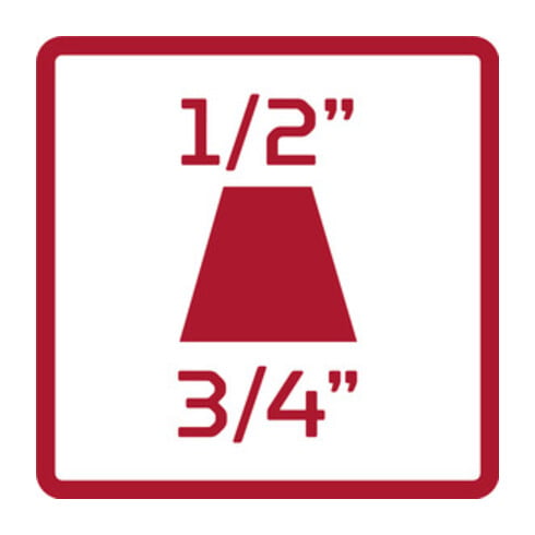 Gedore R77500009 Reduzierstück 3/4" x 1/2" 4-kant 55 mm