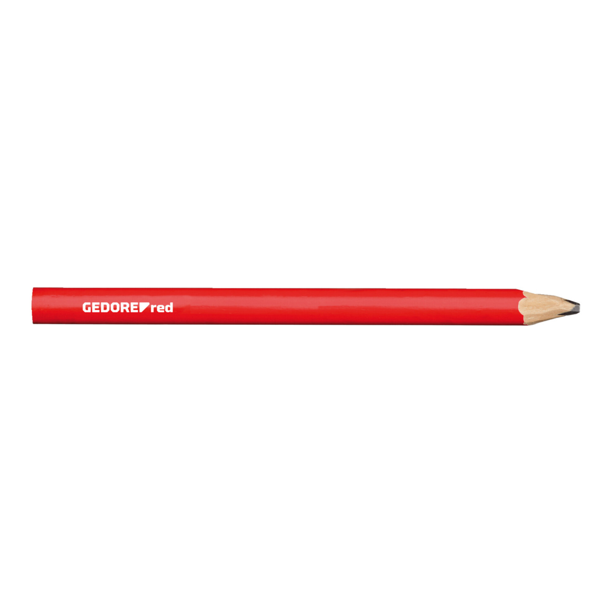 Gedore R90950012 Handwerker-Bleistift 75mm oval rot 12 Stück ; Gedore Red
