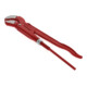 Gedore red 45° abgewinkelte Eck-Rohrzange, Spannweite 40 mm/1 Zoll, S-Maul, massiv, Zahnung versetzt, R27140010