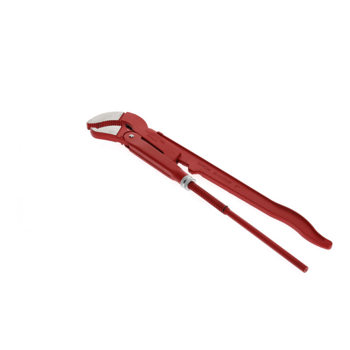 Gedore red 45° gebogen hoekbuisgrijper, spanwijdte 103 mm/3 inch, S-mond, massief, versetzte tanden, R27140030