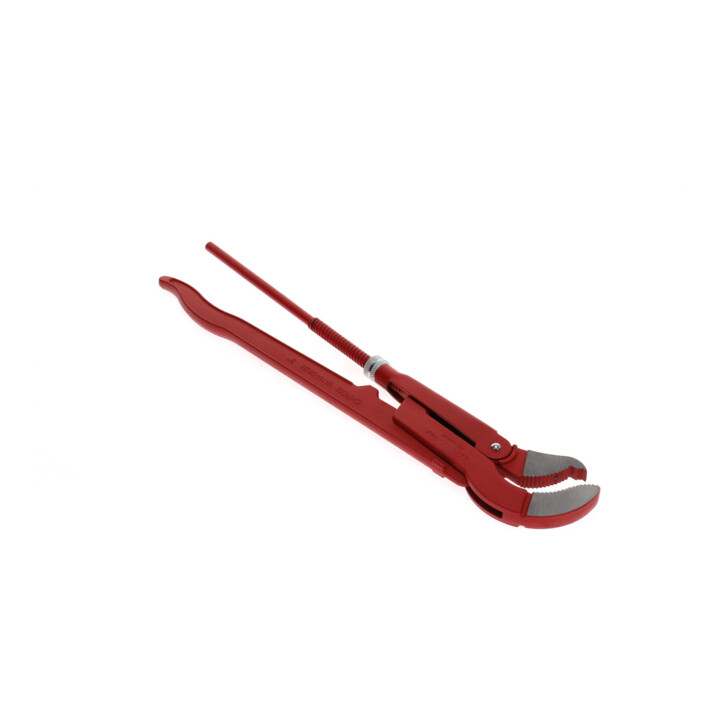 Gedore red 45° gebogen hoekbuisgrijper, spanwijdte 103 mm/3 inch, S-mond, massief, versetzte tanden, R27140030