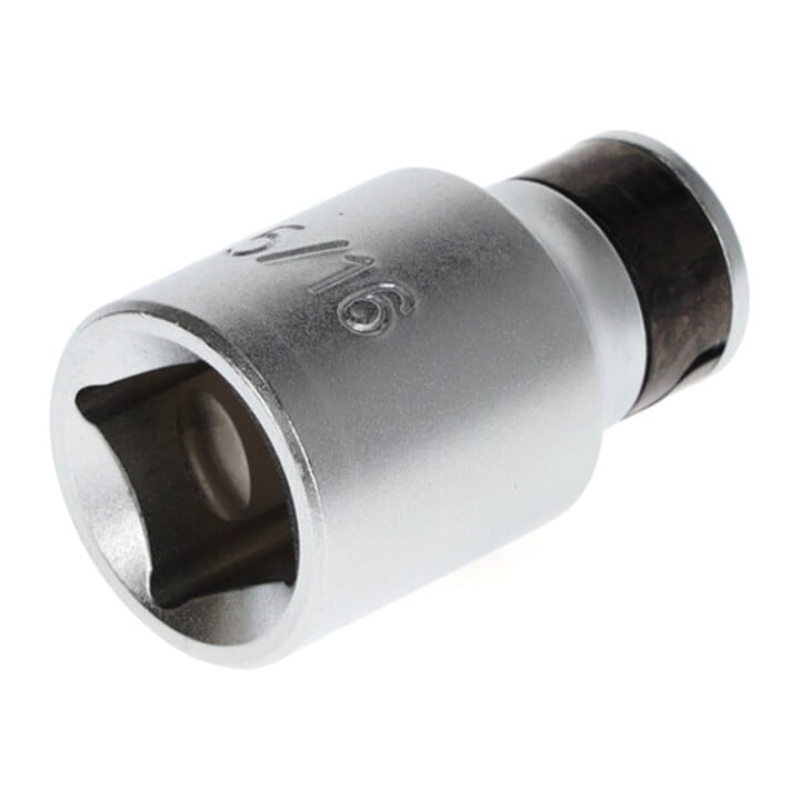 Gedore red Bit-Adapter für Steckschlüsseleinsätze, Antrieb 4-kant 1/2", 12,5 mm, Abtrieb 6-kant 5/16", 8 mm, R67100006