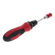 Gedore red Bit-Schraubendreher Ratsche, 1/4'' 6,3 mm 6-kant, Teleskopklinge, Schraubenzieher umschaltbar, R38910000-2