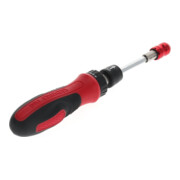 Gedore red Bit-Schraubendreher Ratsche, 1/4'' 6,3 mm 6-kant, Teleskopklinge, Schraubenzieher umschaltbar, R38910000-5