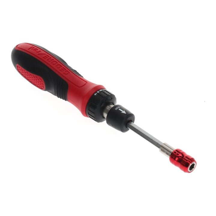 Gedore red Bit-Schraubendreher Ratsche, 1/4'' 6,3 mm 6-kant, Teleskopklinge, Schraubenzieher umschaltbar, R38910000