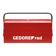 Gedore red Caisse à outils, 5 compartiments, grande, vide, dimensions (LxIxP) : 260x535x210 mm, rouge, tôle d'acier, boîte de tri, R20600073-1