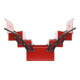Gedore red Caisse à outils, 5 compartiments, grande, vide, dimensions (LxIxP) : 260x535x210 mm, rouge, tôle d'acier, boîte de tri, R20600073