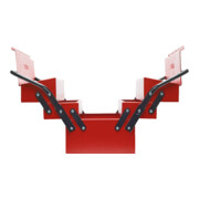 Gedore red Caisse à outils, 5 compartiments, grande, vide, dimensions (LxIxP) : 260x535x210 mm, rouge, tôle d'acier, boîte de tri, R20600073-2