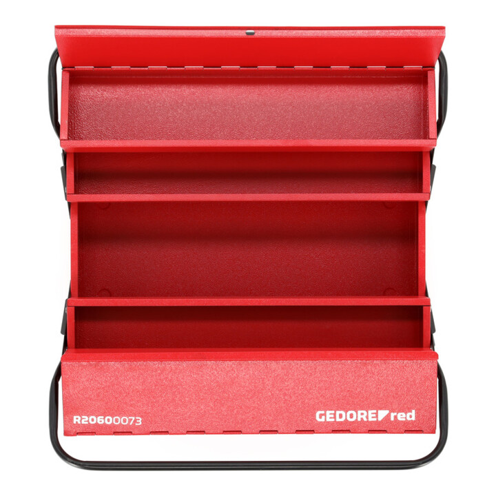 Gedore red Caisse à outils, 5 compartiments, grande, vide, dimensions (LxIxP) : 260x535x210 mm, rouge, tôle d'acier, boîte de tri, R20600073
