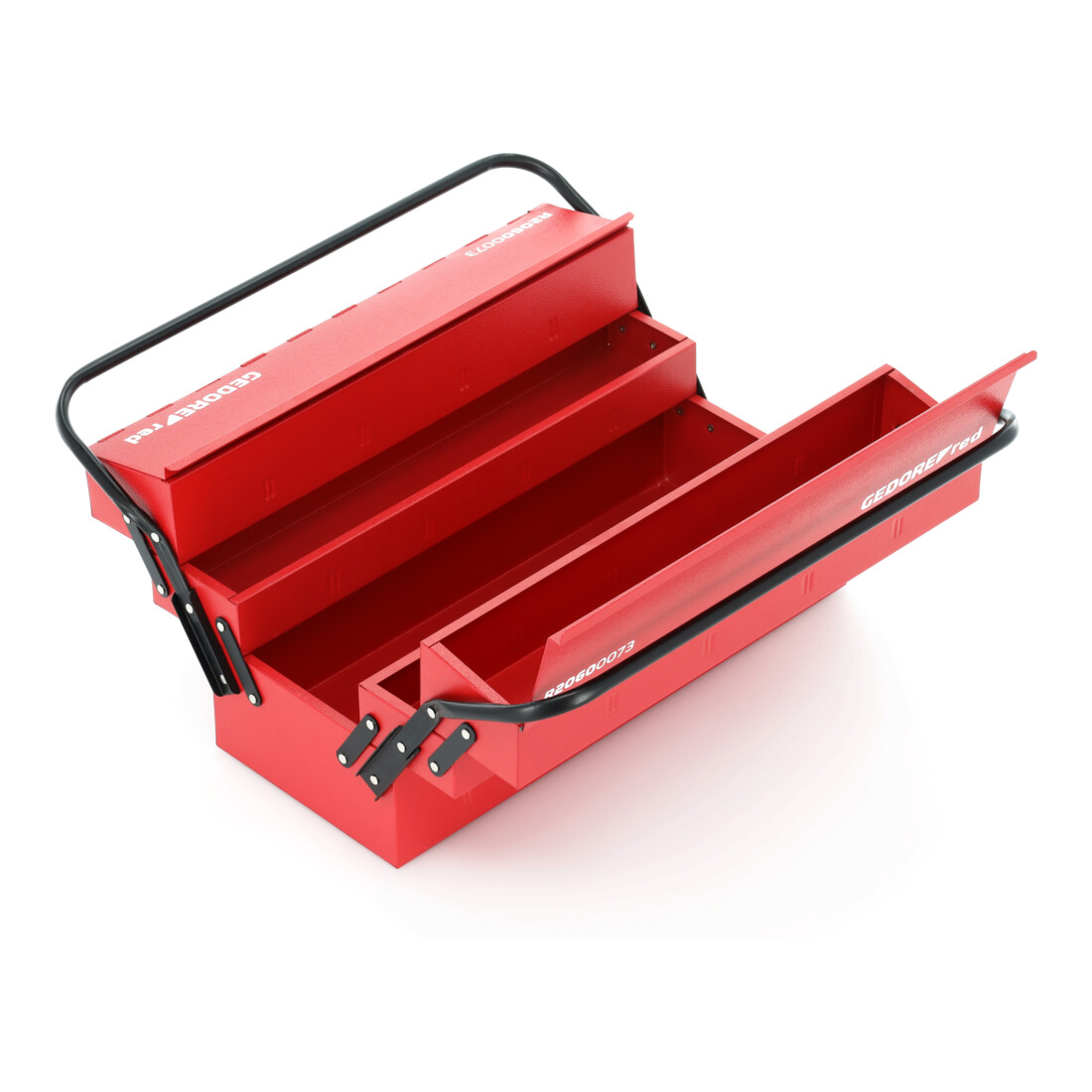 Gedore red Caisse à outils, 5 compartiments, grande, vide, dimensions (LxIxP) : 260x535x210 mm, rouge, tôle d'acier, boîte de tri, R20600073