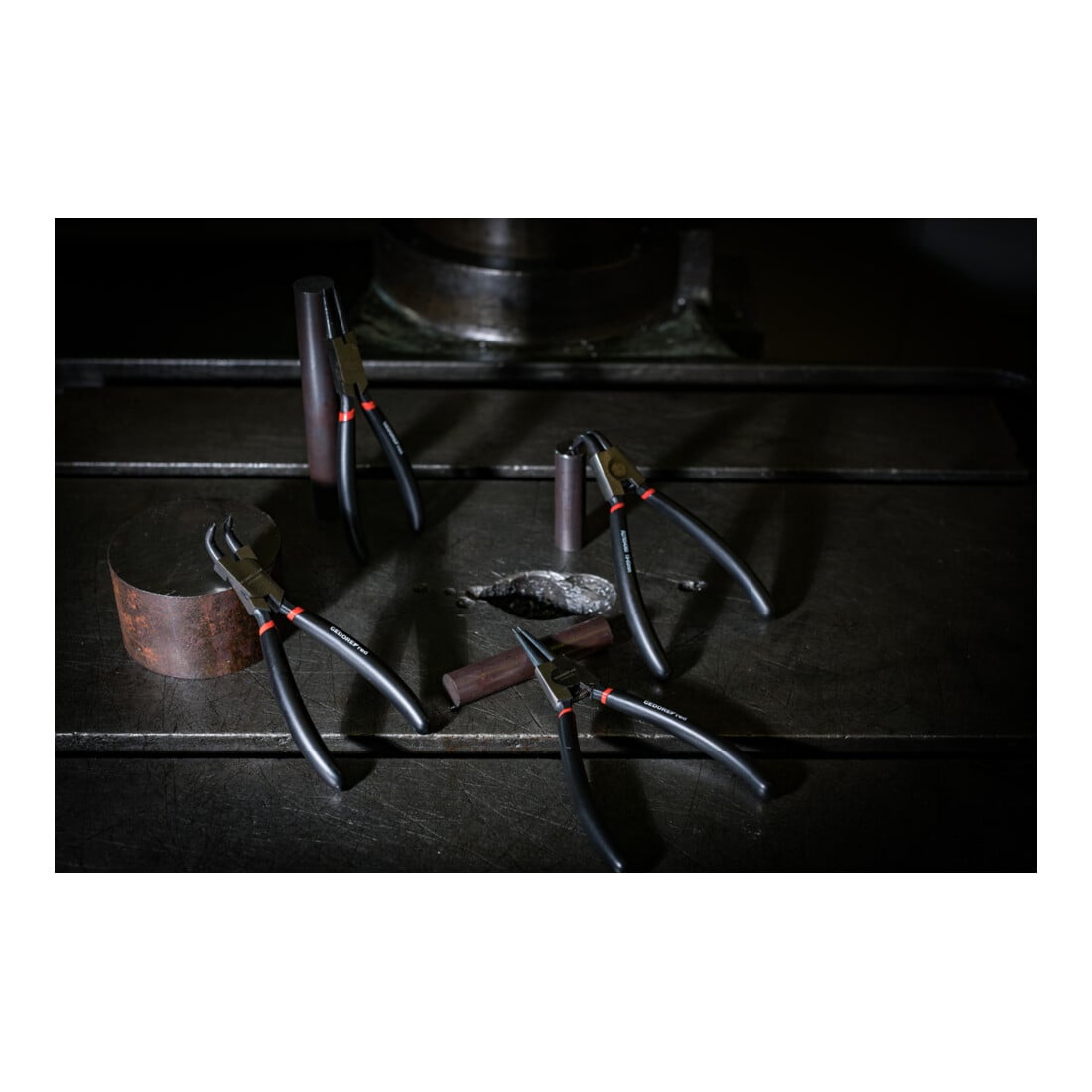 Gedore Red Circlip Tangen Set recht+draad 90° 4-delig