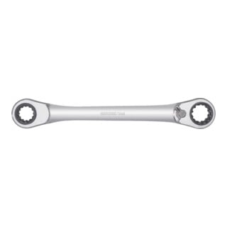 Gedore red Clé à cliquet double anneau 4 en 1, réversible, 10 13 17 19 mm, droite, clé à molette, R07501019