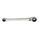 Gedore red Clé à cliquet double anneau 4 en 1, réversible, 10 13 17 19 mm, droite, clé à molette, R07501019-5