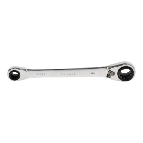 Gedore red Clé à cliquet double anneau 4 en 1, réversible, 10 13 17 19 mm, droite, clé à molette, R07501019