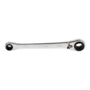 Gedore red Clé à cliquet double anneau 4 en 1, réversible, 10 13 17 19 mm, droite, clé à molette, R07501019-5