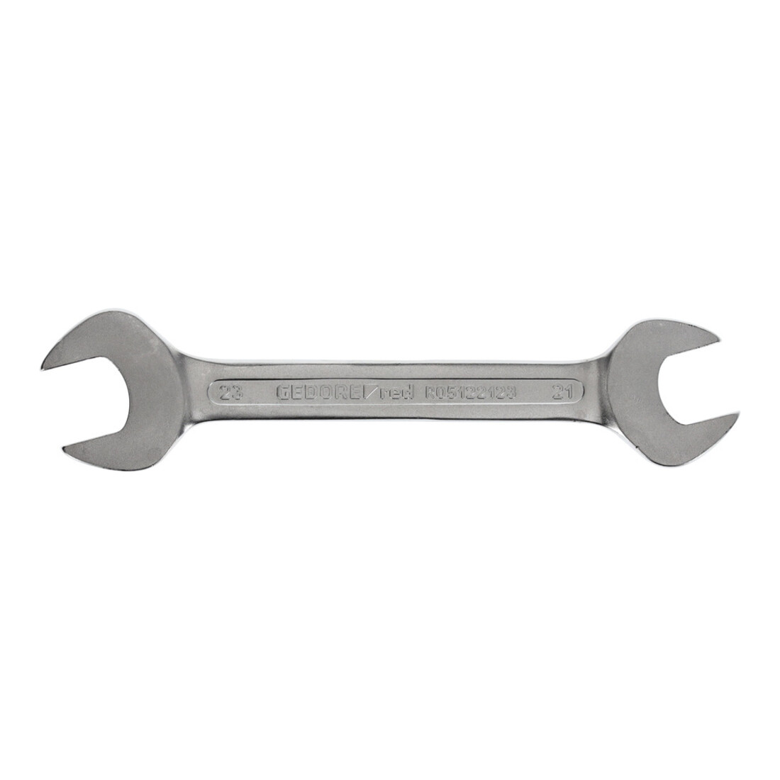 Gedore red Clé à fourche double, SW 21+23 mm, métrique, courte, clé plate, clé à fourche, 212 mm de long, R05122123