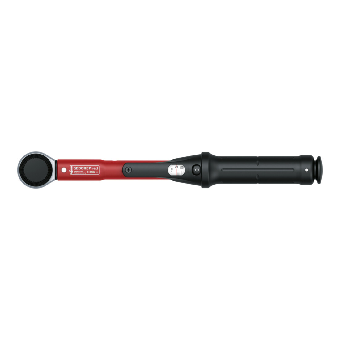 Gedore red Clé dynamométrique pour filetages gauches et droits, 1/4 pouce, 5-25 Nm, tube en acier, rouge/noir