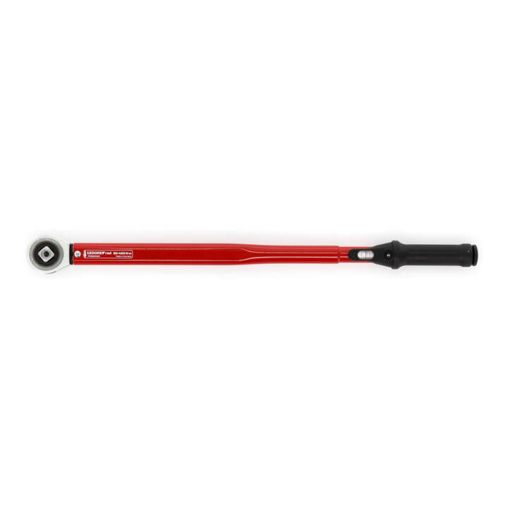 Gedore red Clé dynamométrique pour filetages gauches et droits, 3/4 pouce, 80-400 Nm, tube en acier, rouge/noir