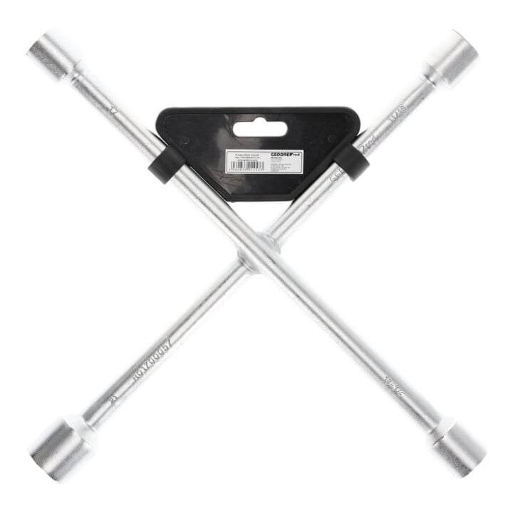 Gedore red Clé en croix, for car, 17 x 19 x 21 mm x 11/16", clé de roue, changement de pneus, outil, R01700057