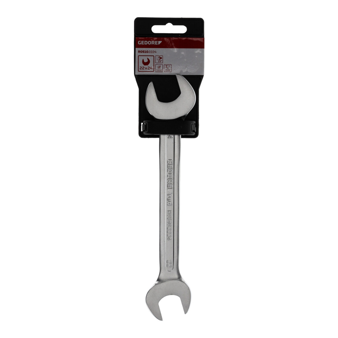 Gedore red Clé mixte double, SW 22+24 mm, métrique, clé plate, clé à fourche, 247 mm de long, R05102224