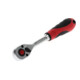Gedore red Cliquet à levier avec poignée ergonomique 2K, déclenchement par bouton-poussoir, denture fine à 72 dents, 1/4 pouce, tube en acier, rouge/noir-1