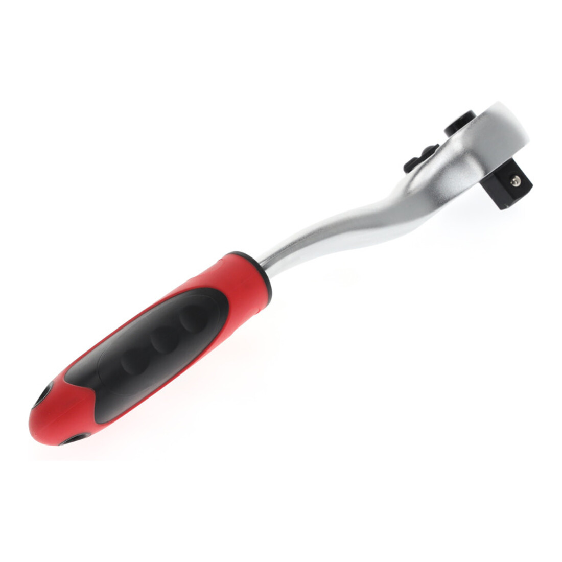 Gedore red Cliquet à levier coudé avec poignée ergonomique 2K, déclenchement par bouton-poussoir, grossièrement denté 36 dents, 1/2 pouce, tube en acier, rouge/noir