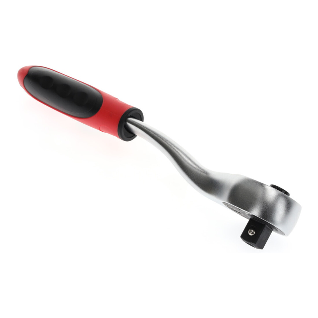 Gedore red Cliquet à levier coudé avec poignée ergonomique 2K, déclenchement par bouton-poussoir, grossièrement denté 36 dents, 1/2 pouce, tube en acier, rouge/noir