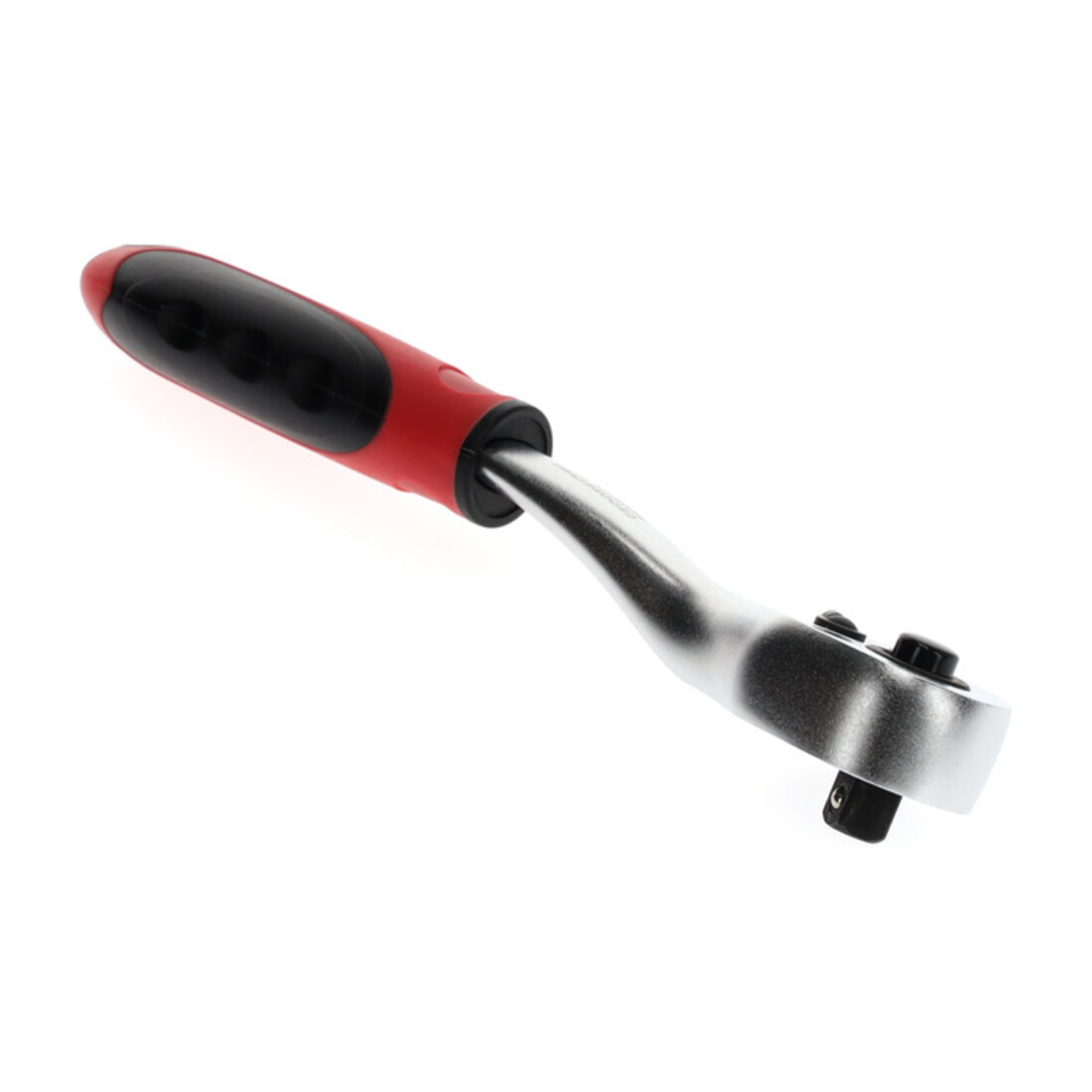 Gedore red Cliquet à levier coudé avec poignée ergonomique 2K, déclenchement par bouton-poussoir, grossièrement denté avec 36 dents, 1/4 pouce, tube en acier, rouge/noir