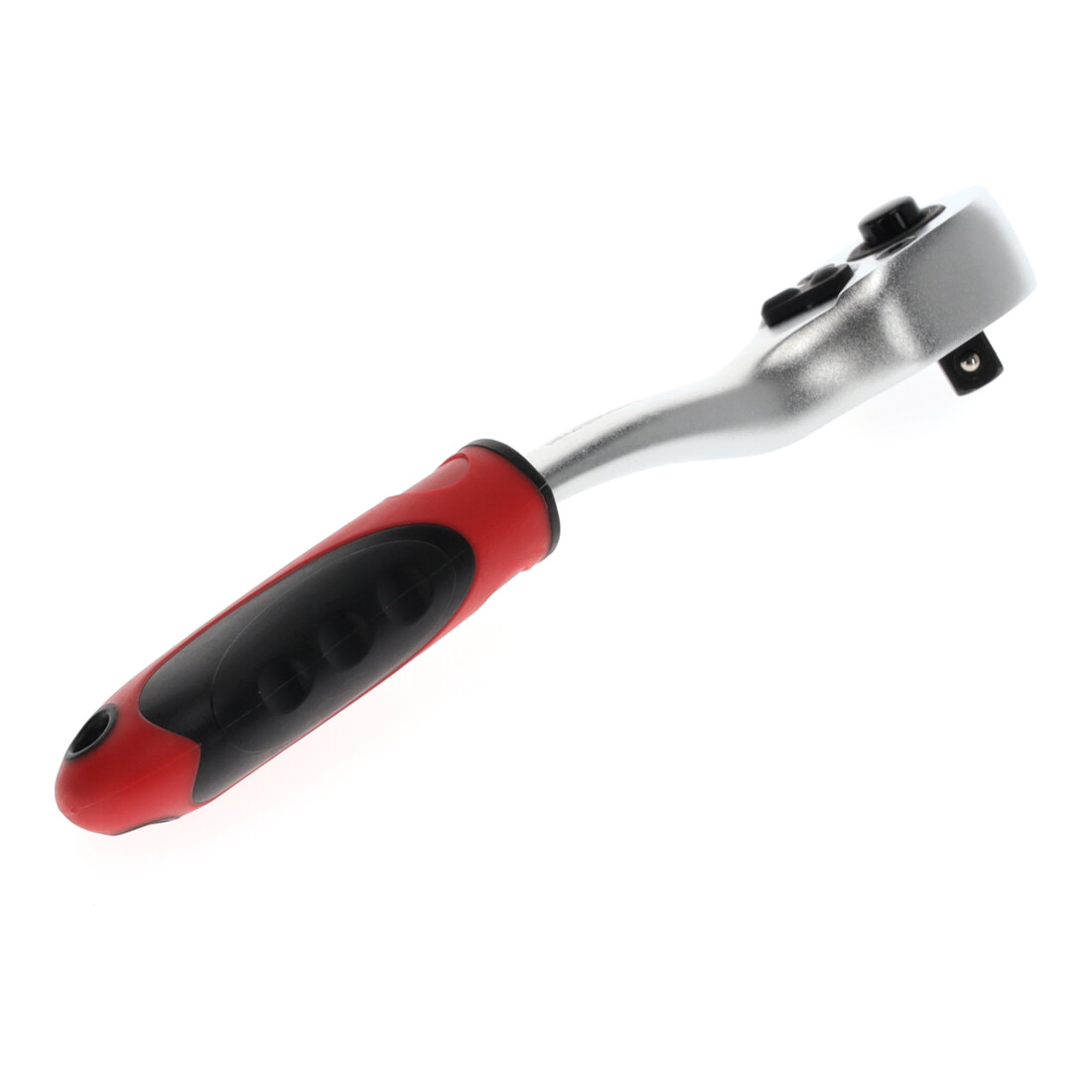 Gedore red Cliquet à levier coudé avec poignée ergonomique 2K, déclenchement par bouton-poussoir, grossièrement denté avec 36 dents, 1/4 pouce, tube en acier, rouge/noir