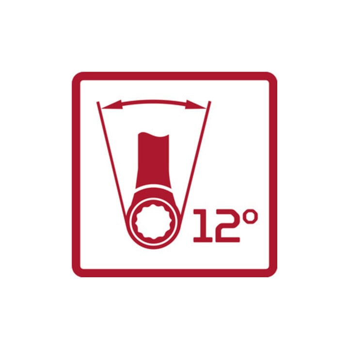 Gedore red Cliquet à roue dentée avec poignée ergonomique 2K, grossièrement denté avec 30 dents, 1/2 pouce, rouge/noir