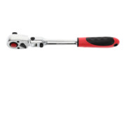 Gedore red Cliquet à tête articulée avec poignée ergonomique 2K, déclenchement par bouton-poussoir, denture fine 72 dents, 1/2 pouce, tube en acier, rouge/noir-2