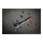 Gedore red Cliquet à tête articulée avec poignée ergonomique 2K, déclenchement par bouton-poussoir, denture fine 72 dents, 1/2 pouce, tube en acier, rouge/noir-4