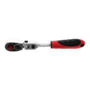 Gedore red Cliquet à tête pivotante avec poignée ergonomique 2K, déclenchement par bouton-poussoir, denture fine 72 dents, 1/4 pouce, tube en acier, rouge/noir-4