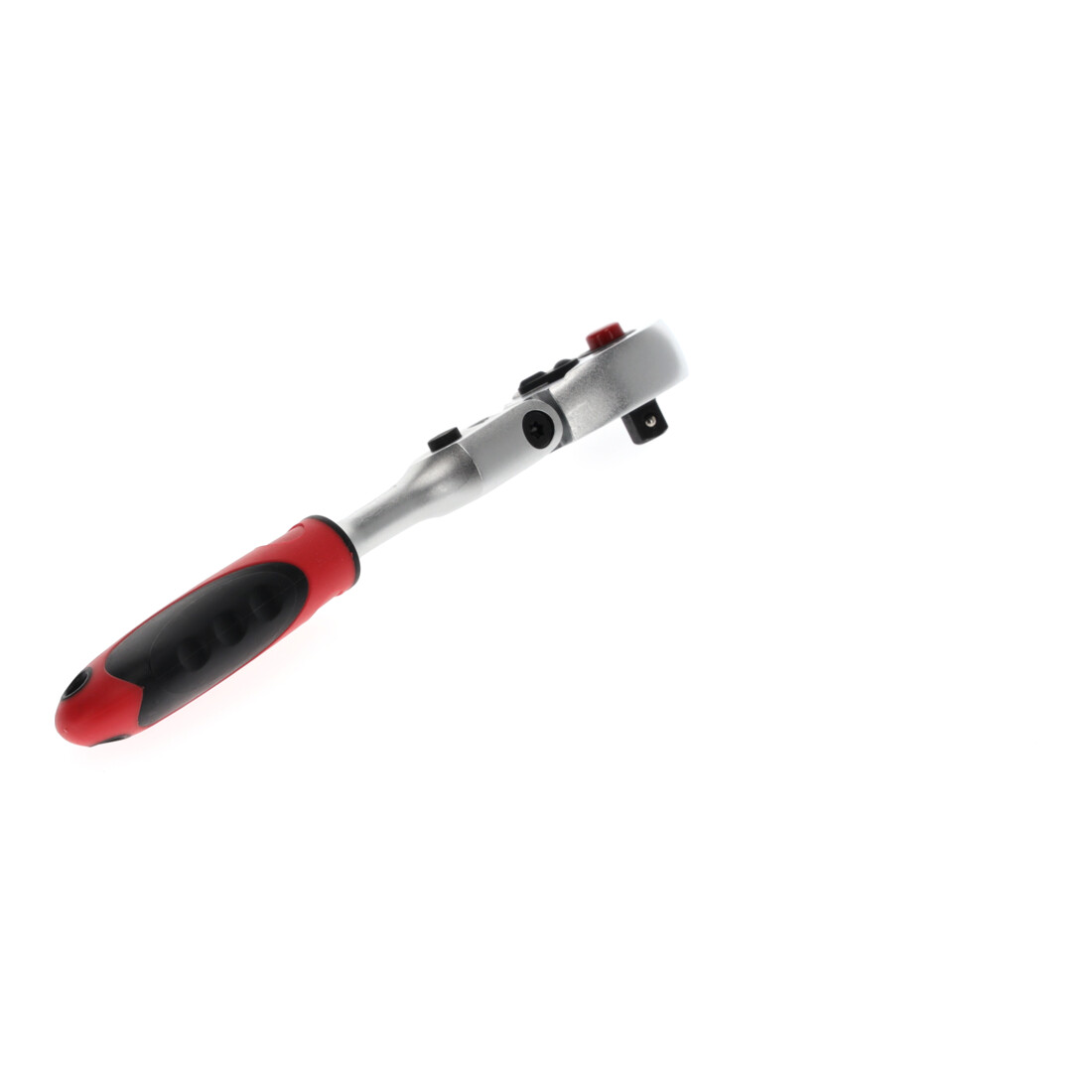 Gedore red Cliquet à tête pivotante avec poignée ergonomique 2K, déclenchement par bouton-poussoir, denture fine 72 dents, 1/4 pouce, tube en acier, rouge/noir