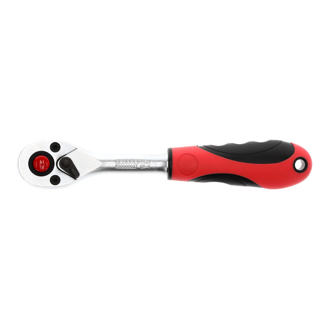 Gedore red Cliquet réversible, for 3/8 inch, 10 mm entraînement, long, angle de retour 5°, longueur 180 mm, poignée 2K, R50000027
