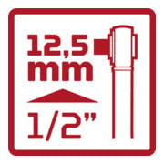Gedore red Cliquet télescopique articulé, réversible, tête pivotante à 180°, 1/2 pouce, poignée ergonomique bi-matière, tube en acier, rouge/noir-4