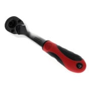 Gedore red Cricchetto reversibile a leva piegata con impugnatura ergonomica 2K, sgancio a pulsante, dentatura grossa a 36 denti, 1/4 pollice, tubo d’acciaio, rosso/nero-5