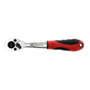 Gedore red Cricchetto reversibile a leva piegata con impugnatura ergonomica 2K, sgancio a pulsante, dentatura grossa a 36 denti, 1/4 pollice, tubo d’acciaio, rosso/nero-5