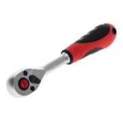 Gedore red Cricchetto reversibile per 3/8 pollice, attacco 10 mm, lungo, angolo di ritorno 5°, lunghezza 180 mm, impugnatura 2K, R50000027-4
