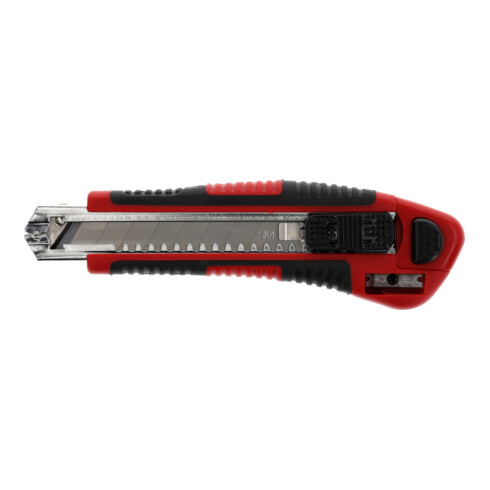Gedore red Cuttermesser mit 5 Ersatzklingen, 18 mm breit, Abbrechklingen, Metall, einhand, 175 mm lang, R93200018