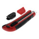 Gedore red Cuttermesser mit 5 Ersatzklingen, 25 mm breit, Abbrechklingen, Gürtelclip, einhand, 175 mm lang, R93200025-4