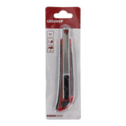 Gedore red Cuttermesser mit 5 Ersatzklingen, 9 mm breit, klein, Abbrechklingen, Metall, einhand, 145 mm lang, R93200010-5