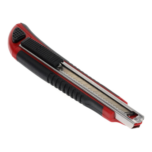 Gedore red Cuttermesser mit 5 Ersatzklingen, 9 mm breit, klein, Abbrechklingen, Metall, einhand, 145 mm lang, R93200010