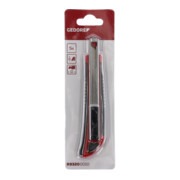 Gedore red Cuttermesser mit 5 Ersatzklingen, 9 mm breit, klein, Abbrechklingen, Metall, einhand, 145 mm lang, R93200010-5