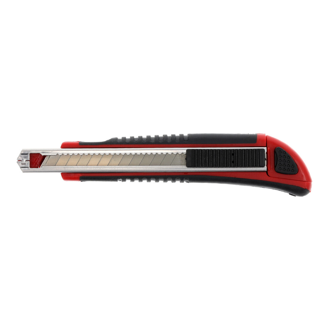 Gedore red Cuttermesser mit 5 Ersatzklingen, 9 mm breit, klein, Abbrechklingen, Metall, einhand, 145 mm lang, R93200010