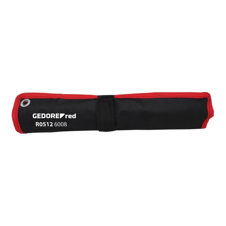 Gedore red Doppelmaulschlüssel Satz, Set 8-tlg, SW 6-22 mm, metrisch, kurz, Schraubenschlüssel Set mit Rolltasche, R05126008